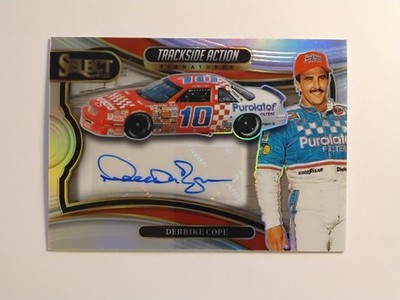 2025 Panini Select Trackside Signatures #TAS-DKP Derrike Cope Auto Silver Prizm