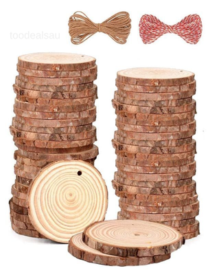 #ad Wood Slices 54 Pcs 2.8 3.1 InchesWood for 2.8quot; 3.1quot; $28.01