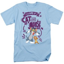 Image of Tom And Jerry Movie - Cat And Mouse - Adult Unisex Short Sleeve T-Shirt - Blue