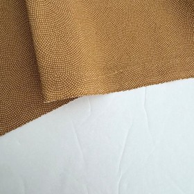 Camel Wave Edo Komon #A2 14x24 Vintage Japanese Kimono Silk Fabric RW88