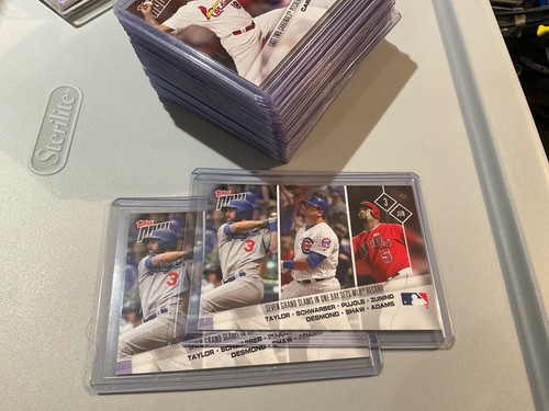 2017 Topps Now 218 Chris Taylor / Kyle Schwarber / Albert Pujols / Mike Zunino / Ian Desmond / Travis Shaw / Matt Adams