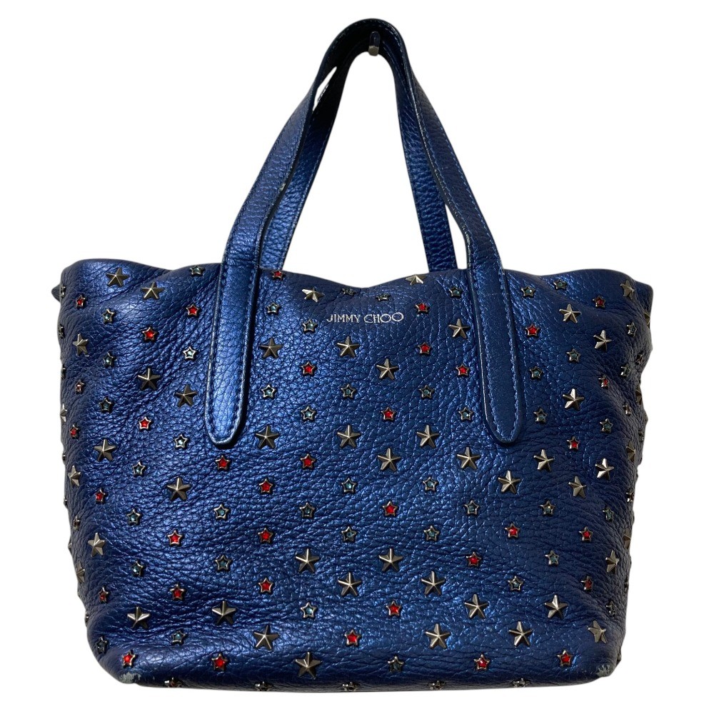 JIMMY CHOO Mini Sarah Color Star Stud 2-Way Shoulder Bag, Blue