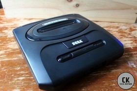 Sega Genesis Model 2 Console W Third Party Controller & Cables, Tested & Working