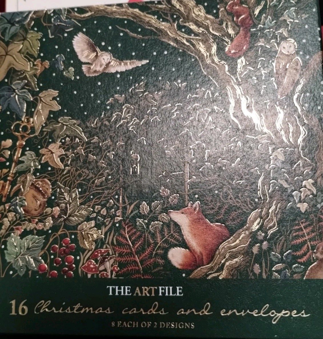 The Art File LUXURY CHRISTMAS CARDS FESTIVE NUTCRACKER GLAM TREE BOW NEW Box 16