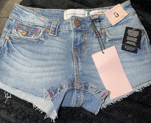 Celebrity Pink Women’s Low Rise Blue Denim Cut Off Shorts Size 0