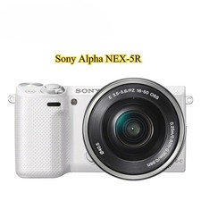 Sony Alpha NEX-5R 16,1 megapixel fotocamera digitale mirrorless con obiettivo 16-50 mm blocco AF bianco