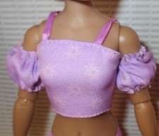 CAMISA BLUSA TOP MORADA INSPIRADA EN RAPUNZEL MUÑECA DISNEY ILY ACCESORIO SE ADAPTA A MTM