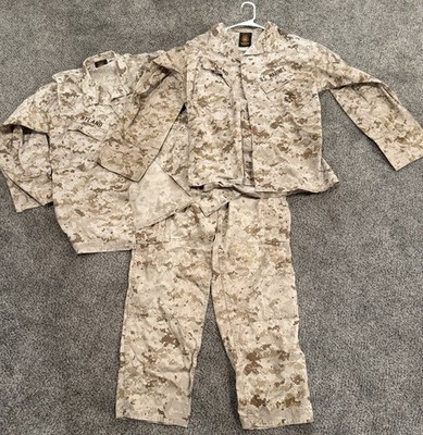 MARPAT Digitial Desert Marine Corps Trouser Med-Short & 2-Shirts Med-Reg USMC
