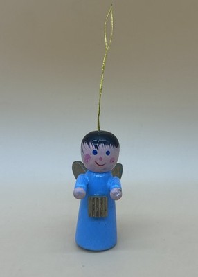 Erzgebirge Wooden Ornament Angel Boy Vintage Rare Christmas Figure Germany