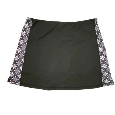 COOrun Womens Tennis Golf Skort Skirt Size XL Black/White Two Layer Sports