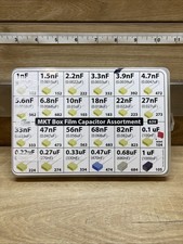 240 PCS Film Box Capacitor Assortment Kit 24 Values 1nF-1uF Polyester MKT