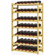 HOMCOM Cantinetta per Vini a 7 Livelli per 42 Bottiglie in Legno di Pino