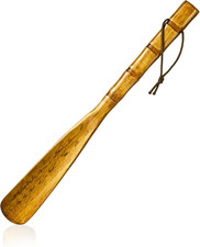 Wooden Shoe Horn, 13" Long Handle Shoe horns Easy Wear Helper Shoehorns for S...