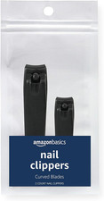Amazon Basics Toenail Clipper and Fingernail Clipper Set, Black
