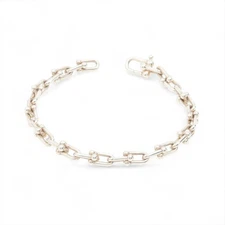 Tiffany Hardware Micro Link Bracelet 925 18.0g Silver