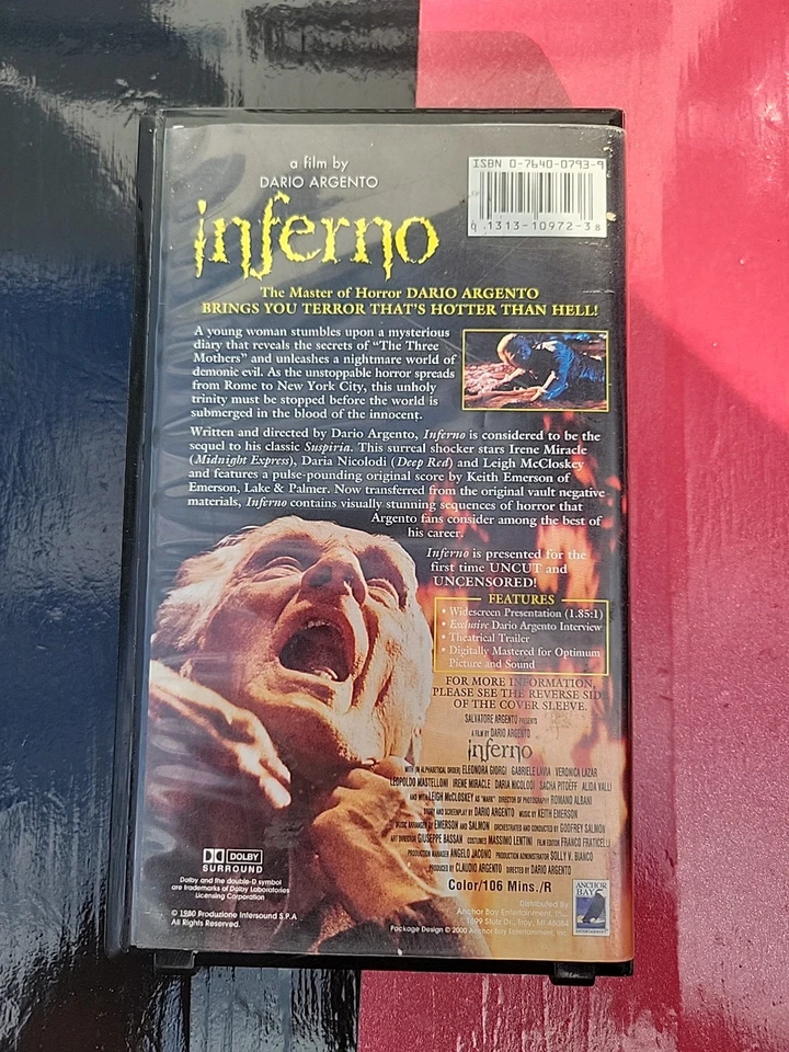 Inferno (VHS, 2000, Widescreen - Clamshell) Argento anchor bay - Image 3 of 4