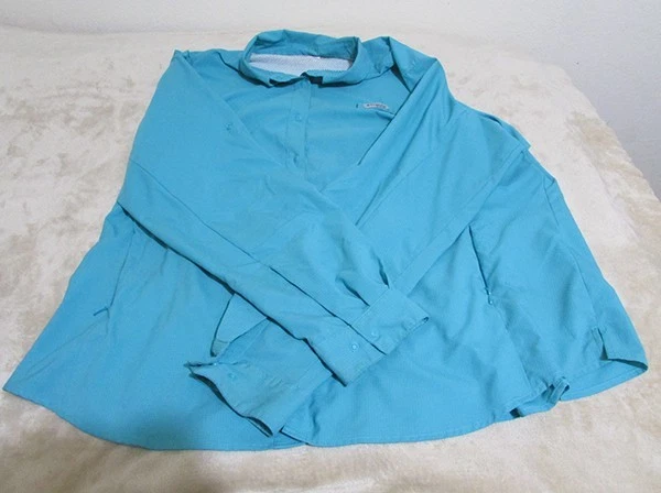 Columbia Men's Hiking/Outdoor Snap-Up Long Sleeve Shirt Size L (B)