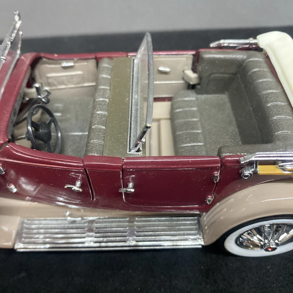 FRANKLIN MINT 1/24 1930 Duesenberg J Red Eggshell Diecast Precision Model No Box - Image 3 of 4