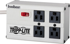 IBAR4-6D Premium Isobar 4-Outlet Surge Protector Power Strip, 6Ft. Cord, Right A