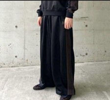 Needles H.D. Track Pants Black Brown 24aw Wide Fit Poly Smooth Size L  568