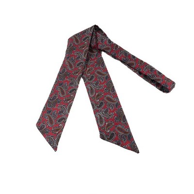 Vintage Jennifer Cunningham Silk Neck Scarf Hair Tie Ascot Paisley 44'' x 2.50''