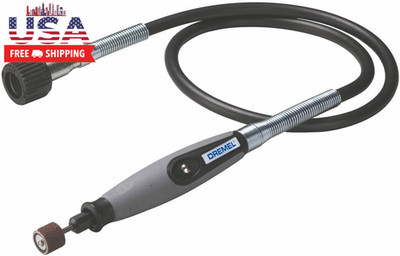 Flex Shaft Rotary Tool Attachment with Comfort Grip and 36  Long Cable - Engrave