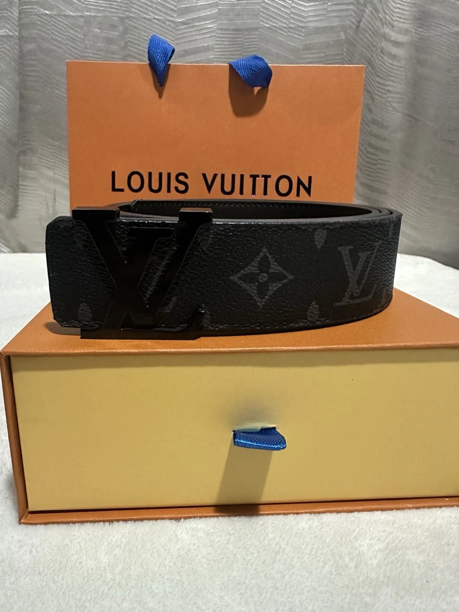 小物 Louis Vuitton / Monogram Belt / BLACK Louis Vuitton Initiales Belt Monogram Eclipse Black/Gray in Canvas