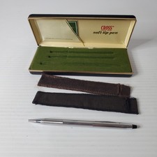 Cross Century I Ballpoint Pen Chrome Knurled Grip In Case Made In Usa Vintage