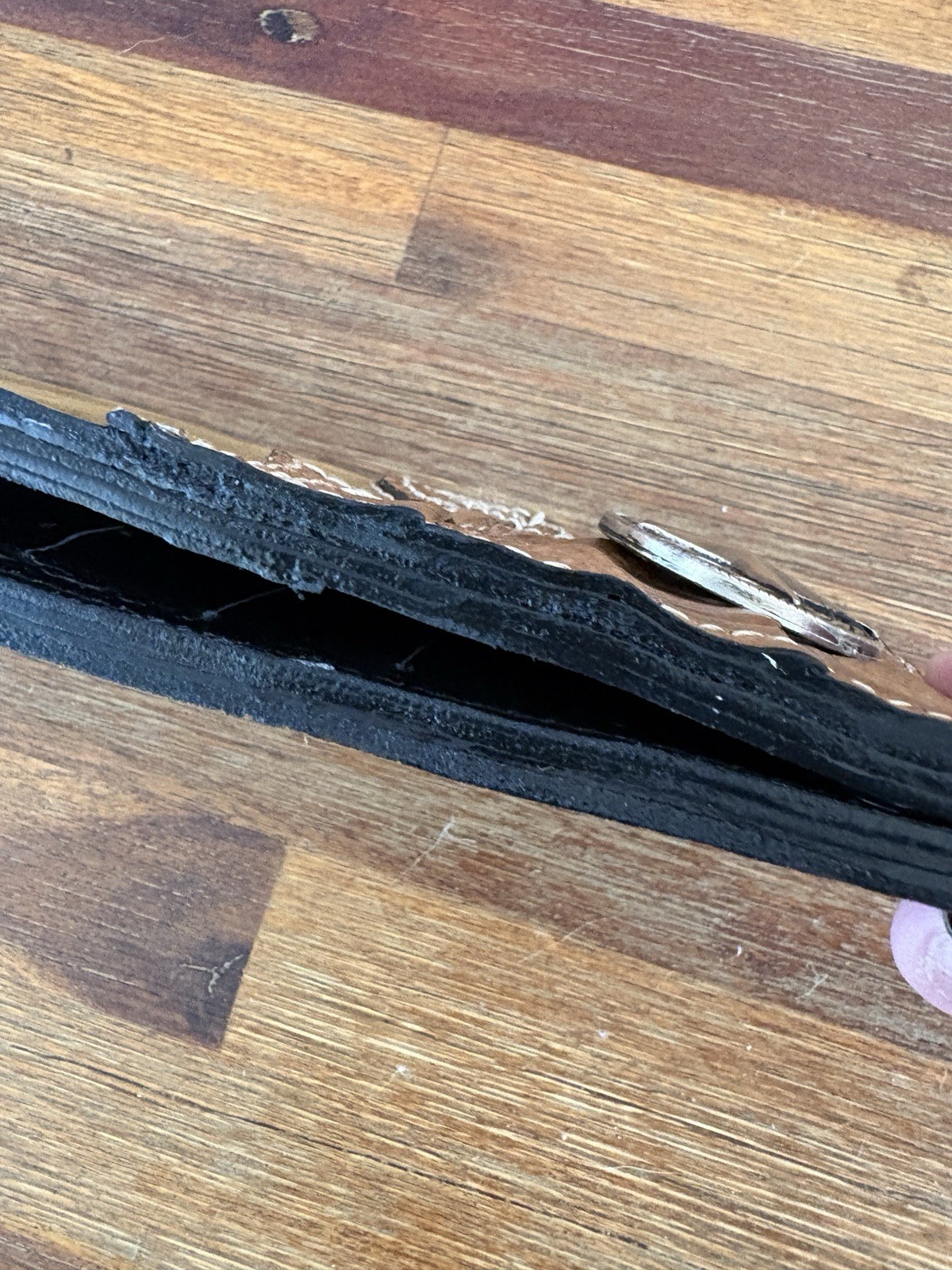 Leather Wallet Chain Mens Brown Western Bifold Wallet 6.5” X 3.5” Never Used