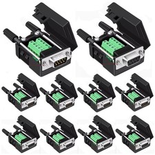 Willwewon 10PCS DB9 Solderless Breakout Connector RS232