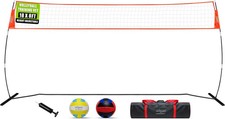 12FT/18FT Portable Volleyball Training Net for Hitting or Serving Drills, Outdoo