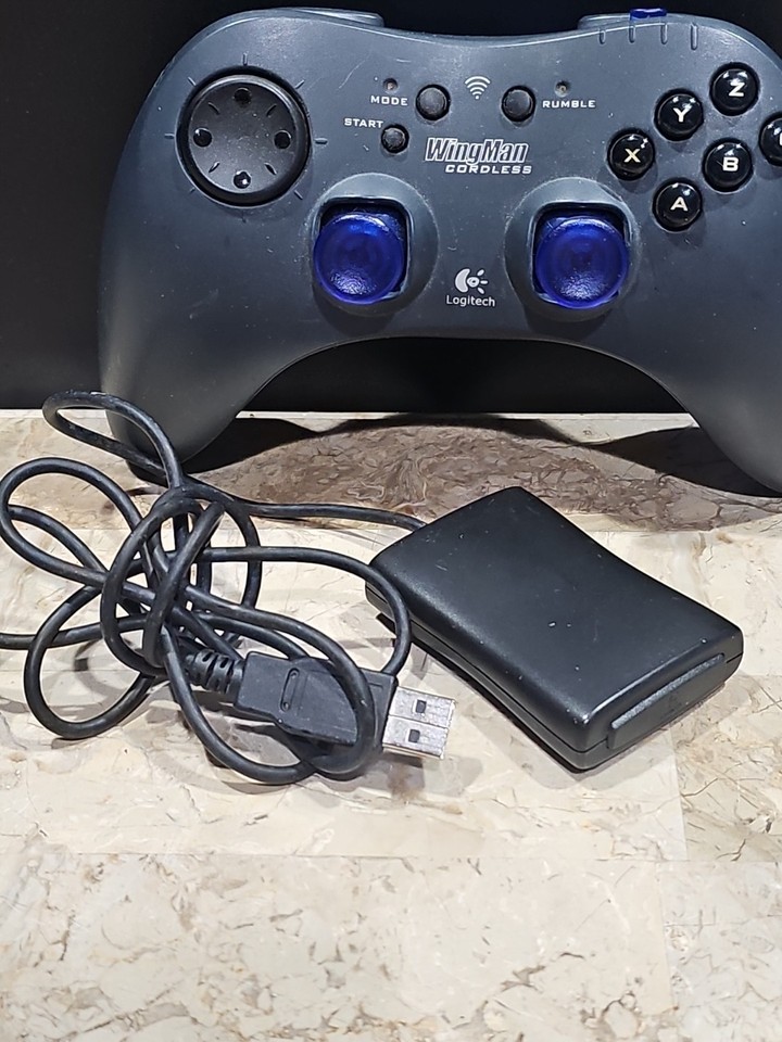 Logitech Wingman 2.4ghz Cordless PC Controller Rumble Wireless Handheld ...