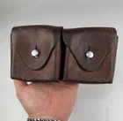 Post WW2 1946 MILITARY SWISS ZUZWILIST AMMO POUCH SOLDIER BELT STORAGE LEATHER