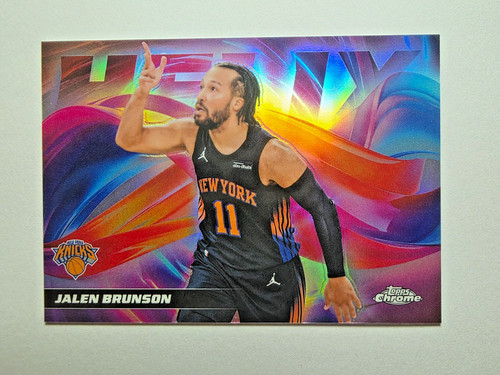 Jalen Brunson #H-9 2025 Topps Chrome Update Helix card