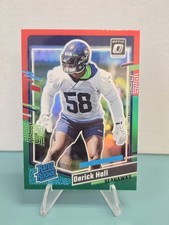 2023 Donruss Derick Hall Red & Green Optic Preview #388 (RC) Seattle Seahawks