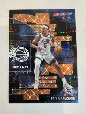 2025-26 Topps NBA Hoops #NYN-4 Paolo Banchero Net 2 Net Light Burst Orange /25
