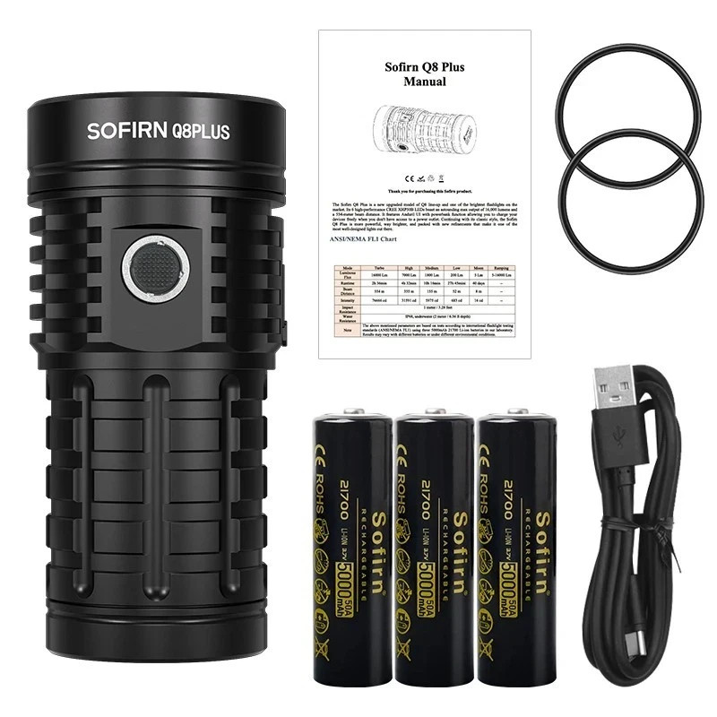 Sofirn Q8 Plus 16000Lm USB-C Ultra Powerful LED Flashlight Torch