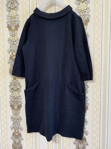Women Laura Ashley Dress Navy 40 / L / 48 #A35S