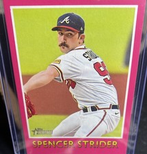 2024 Topps Heritage Pink SP 1975 Baseball Sensations Spencer Strider #75BS-17
