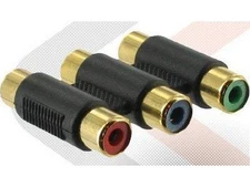 Component Video Coupler 3 RCA RGB Gold Plated Cable Extender LOT of 50 pcs