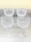 Vintage Waterford Kylemore Hock Wine Goblet Glass Balloon Irish Signed Set of 4