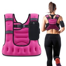 ZELUS Weighted Vest for Women Men, 6/8/12/16/20LB U-Shaped 20LB, Pink