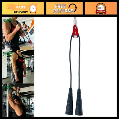 Tricep Rope & Neutral Grip Handle Set for Cable Machines, Home Gym Equipment