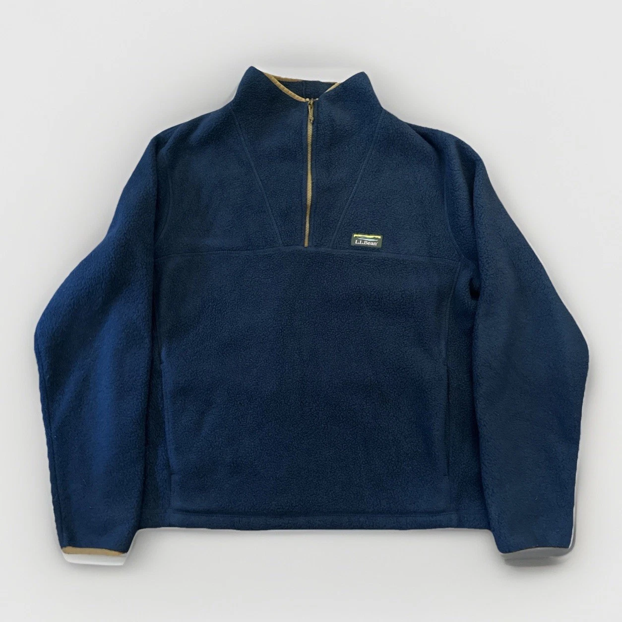 LLBean Men’s Blue Fleece Jacket Long Sleeve Casual Size Large Reg