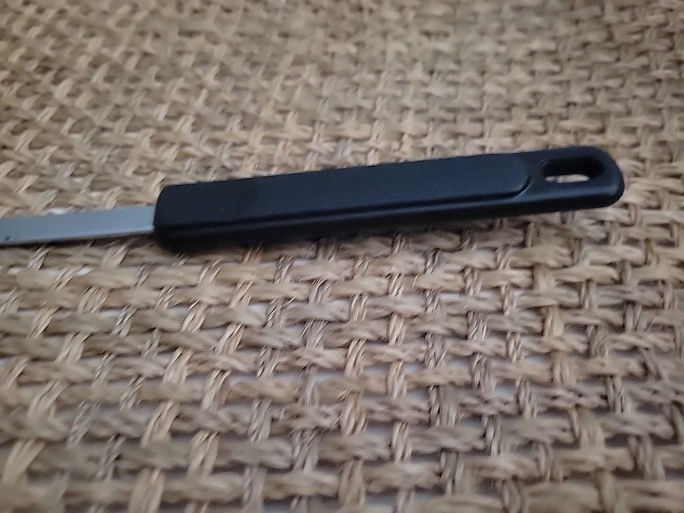 Espátula giratoria vintage Ekco plástico metal nailon 12" T 4 ranuras 400 grados F máx. Foto 4 de 4