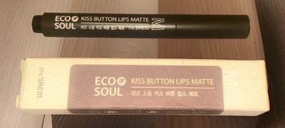 The Saem Eco Soul Kiss Button Lips Matte in Bitter Chocolate-New