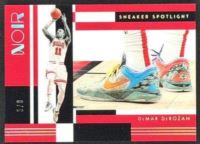 2024 Panini Noir DeMar DeRozan Sneaker Spotlight FOTL Holo Gold /8 Bulls