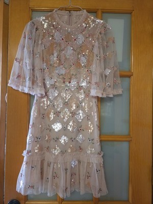 Needle And Thread Like Pink Dress Size 2 With Sequence And Embroidery Design