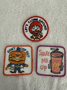 Lot Vintage McDonalds Restaurant Ronald McDonald Let’s Clown Around Patch Cop