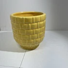 VINTAGE HAEGER BASKET WEAVE PLANTER  MCM